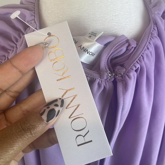 Retail $398 NWT RONNY KOBO Kelly Mini Dress In Purple Lavender Dress - Picture 4 of 7